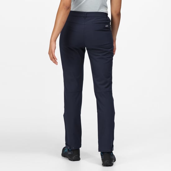 Regatta Great Outdoors Womens/Ladies Geo Softshell II Long Leg Trousers (Navy)