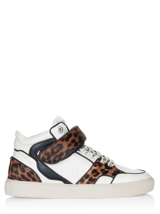 Zadig Voltaire Mid Flash Printed Cowskin Sneaker - Image 1
