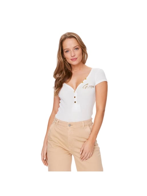 Guess Damen T-Shirt henley olympia - Image 1