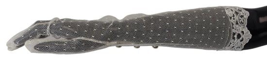 Dolce & Gabbana Elbow Length Gloves with Logo Details