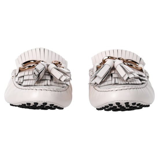 Tod's Loafer mit Quasten- und Ketten-Details aus weißem Leder - Image 3