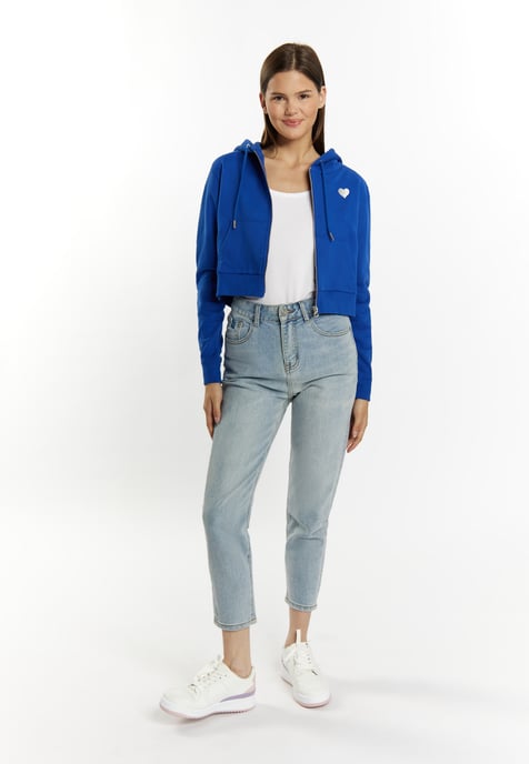 Mymo Kapuzenpullover mit Reißverschluss Damen royalblau - Image 2