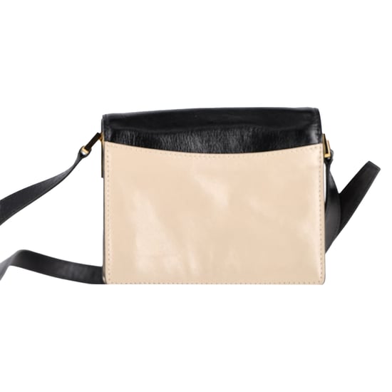 Marni Trunk Mini Farbblock Schultertasche aus beigefarbenem Leder - Image 3