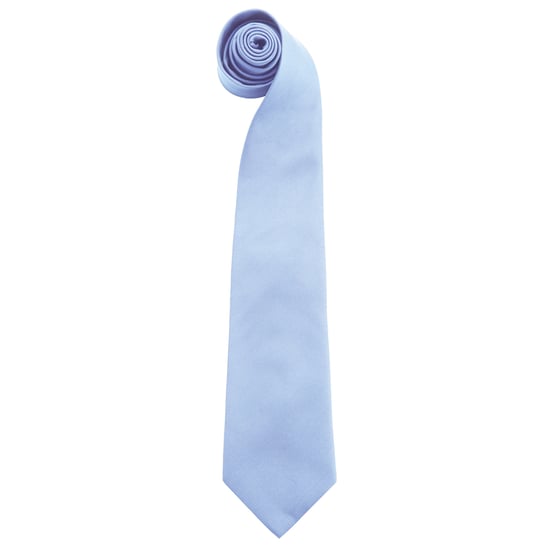 Premier Herren Krawatte Colours, unifarben (Mittelblau) - Image 1
