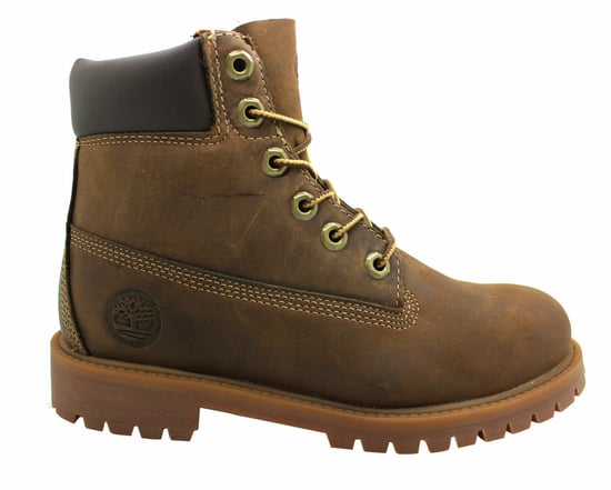 Timberland Authentic 6 -Zoll -Kinder Boots Jugendliche braune Leder Schnürung 80703 D94 - Image 1