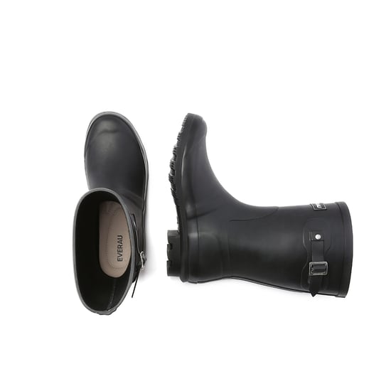 EVER AU Women Penguin Mid-Calf Gumboots - Black