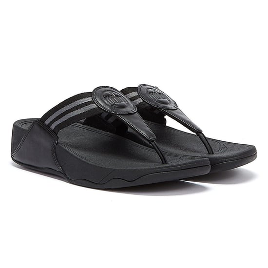 Fitflop Walkstar Webbing Womens Flip Flops - (Schwarz) - Image 1