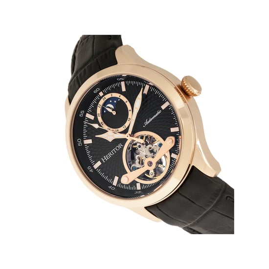 Heritor Automatik Gregory Semi-Skelettuhr mit Lederarmband - Image 3