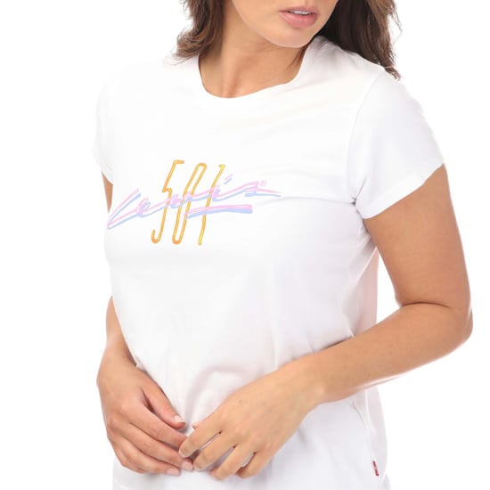 Damen Levis Grafik Authentic T-Shirt in Weiß - Image 3
