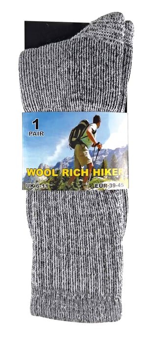 2er Pack atmungsaktive gepolsterte Fersen- und Zehensocken aus Thermowolle zum Wandern - Image 2