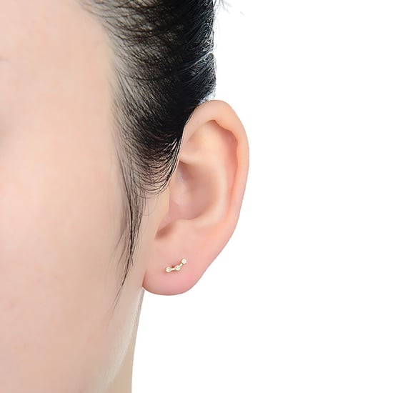 Luxenter Piercing, 925er Sterlingsilber und glänzende Zirkonia mit 18 Karat Gelbgold plattiert - Image 3