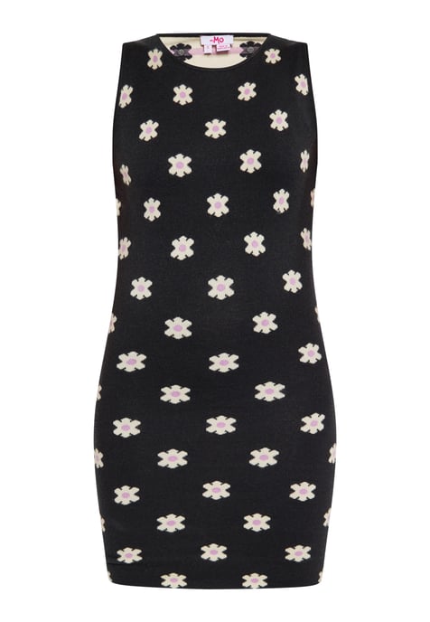 Mymo Kleid Damen SCHWARZ CREME LILA - Image 1