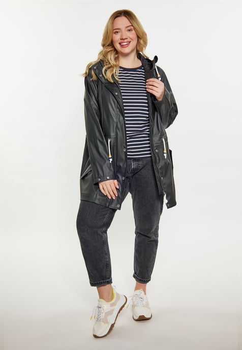 Schmuddelwedda Curvy Regenmantel Damen schwarz - Image 2