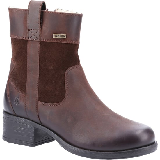 Hush Puppies Saskia Leder Damen Braun Stiefel - Image 1