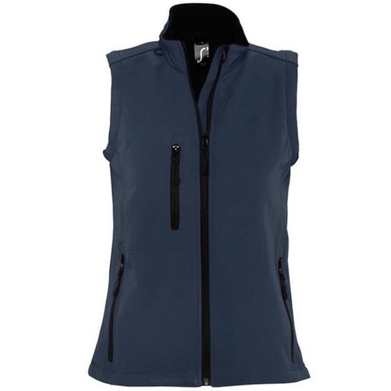SOLS Womens/Ladies Rallye Soft Shell Bodywarmer Jacke (French Navy) - Image 1