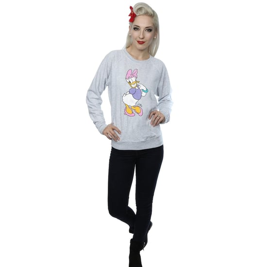 Disney Womens/Ladies Classic Daisy Duck Heather Sweatshirt (Heather Grey)