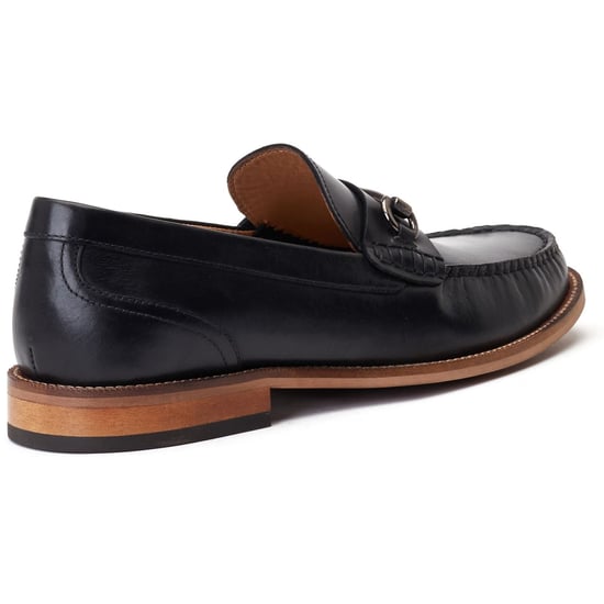 Base London Madison Leder Herren schwarze Mokassins - Image 2