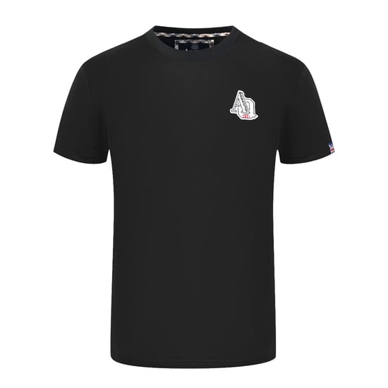 Aquascutum "1851 AQ" Logo Schwarzes T-Shirt - Image 1