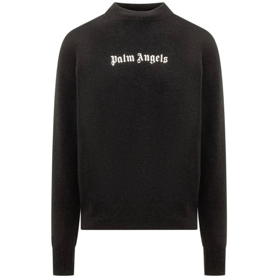 Schwarzer Strickpullover mit klassischem Logo von Palm Angels - Image 1