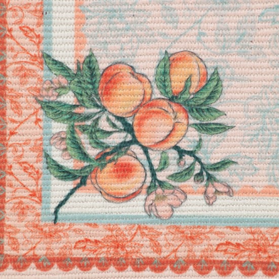 furn. Anemone Peaches Indoor/Outdoor Large Table Runner