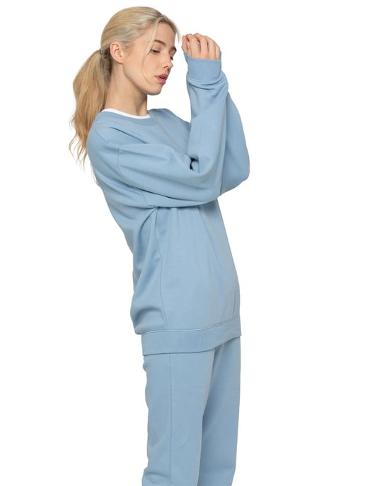 Enzo Womens Oversized Sweatshirt - Blau - Image 3