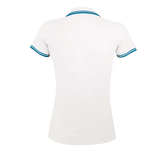SOLS - "Pasadena" Poloshirt für Damen (Weiß/Aquablau) - Image 2