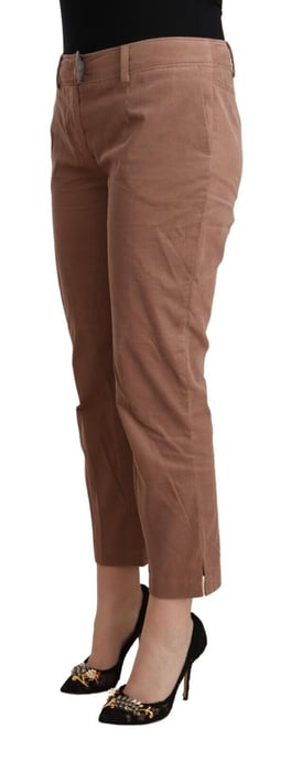 Costume National Damen Braune Baumwoll-Hosen mit schmalem Schnitt - Image 2