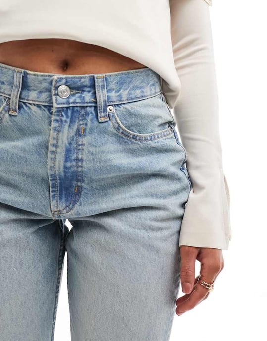 ASOS DESIGN Hourglass 90s straight jeans in blue