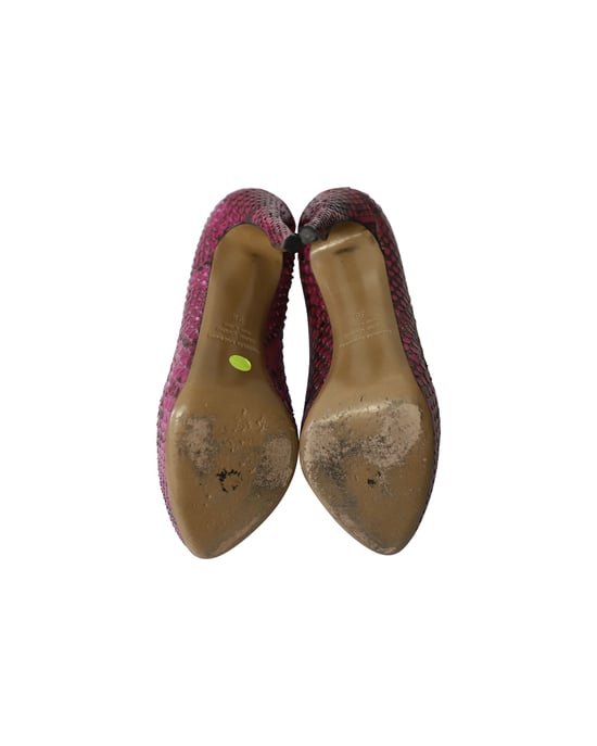 Nicholas Kirkwood Pumps aus lila Leder mit Schlangenprägung - Image 5