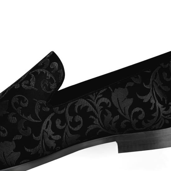 Herren Penny Loafer mit edlem Jacquard Schwarz - Image 6