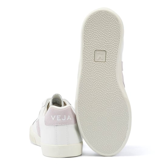 Veja Esplar Leder-Damensneakers In Weiß/Flieder - Image 4