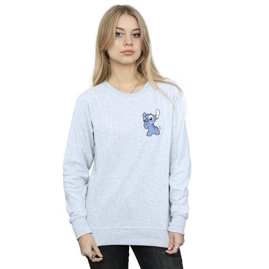 Disney Womens/Ladies Lilo And Stitch Stitch Backside Breast Print Sweatshirt (Sports Grey)