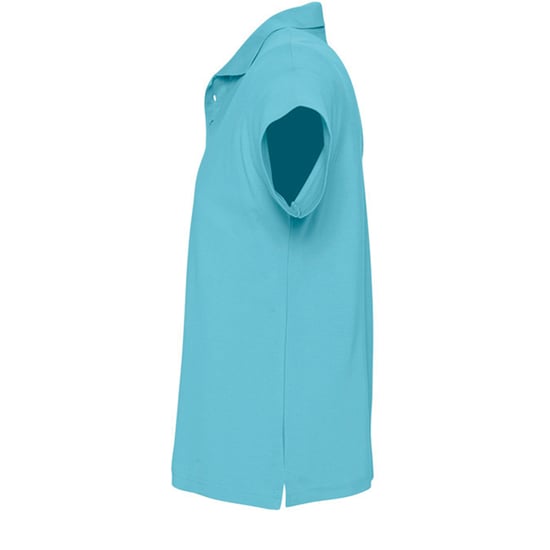 SOLS Herren Sommer II Pique Kurzarm-Poloshirt (Blau Atoll) - Image 3