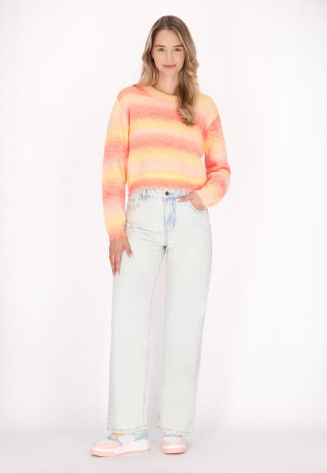 Mymo Pullover Damen Orange Mehrfarbig - Image 2