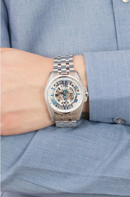 Bulova Classic Automatic Silber Herren Armbanduhr 96A187 - Image 6