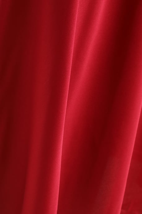 Curve Red Satin Midi Dress