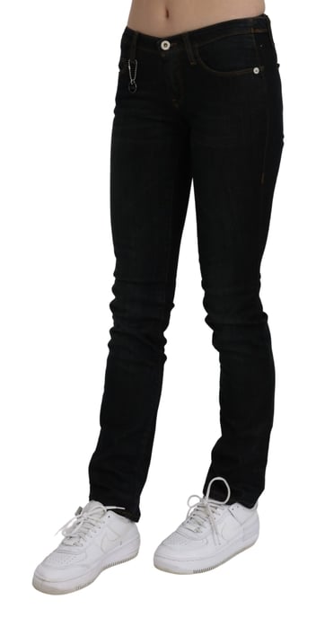 Costume National Jean skinny noir taille moyenne en coton Denim pour femme - Image 3