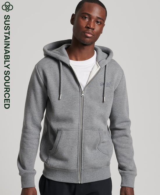 Superdry Organic Cotton Vintage Logo Embroidered Zip Hoodie