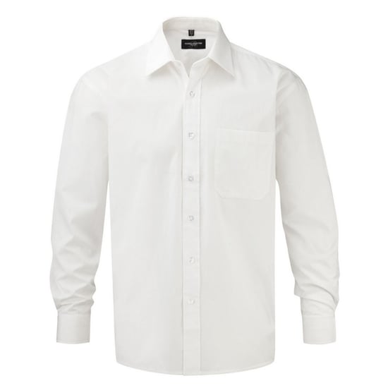 Russell Collection - Hemd für Herren Langärmlig (Weiß) - Image 1