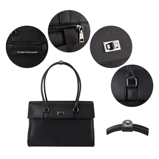 Victoria Hyde Damenhandtasche Businesstasche Reisetasche in Schwarz - Image 5