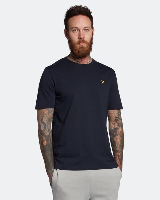Lyle & Scott Chunky Slub T-Shirt in Marineblau - Image 1