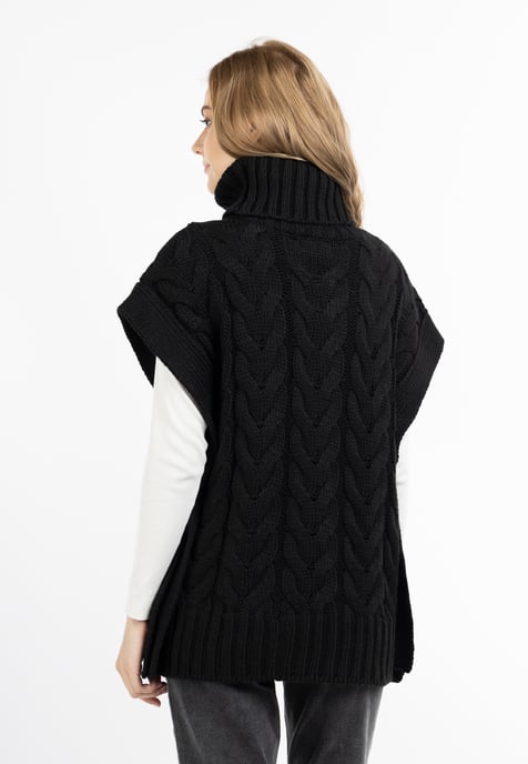 Dreimaster Strickweste Damen SCHWARZ - Image 4
