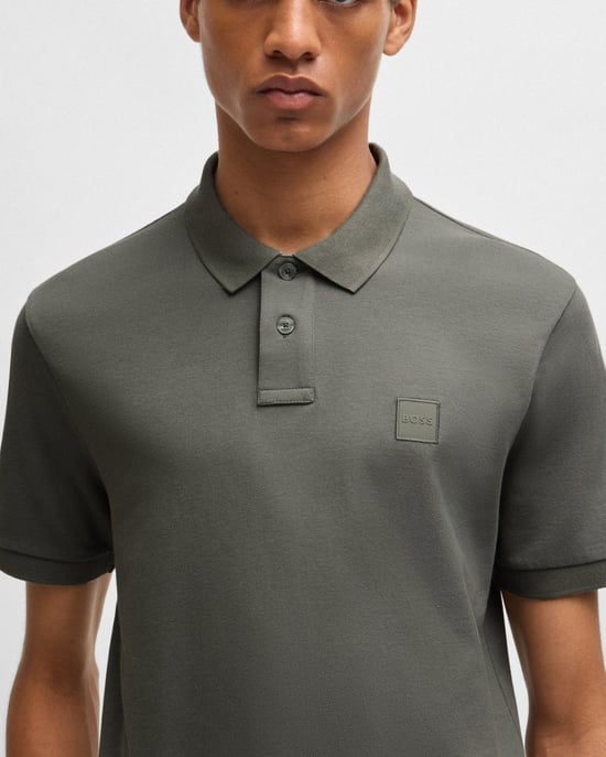 BOSS Orange Passenger Herren Stretch-Baumwoll Slim-Fit Polo-Shirt mit Logo-Patch - Image 2