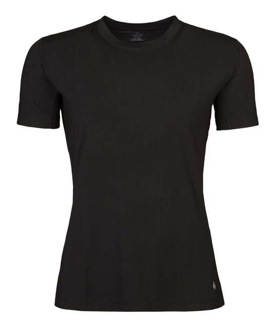 Damen Thermo-T-Shirt für den Winter | Wärmespeicher | Warmes Kurzarm-T-Shirt | Fleece gefüttertes Baselayer-Top - Schwarz - Image 1
