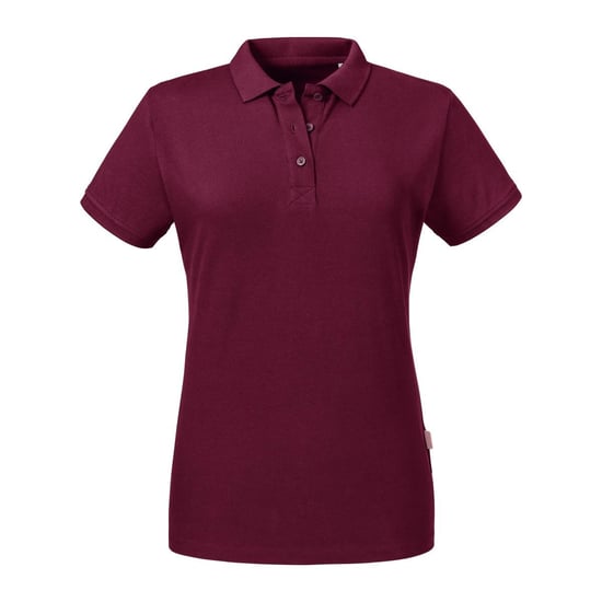 Russell - Poloshirt, Baumwolle aus biologischem Anbau für Damen (Burgunder) - Image 1