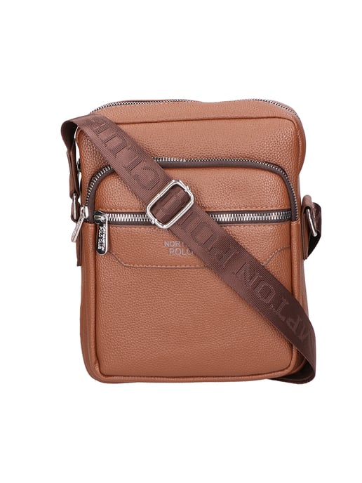 Northampton Polo Club Schultertasche Männer LIGHT BROWN - Image 5