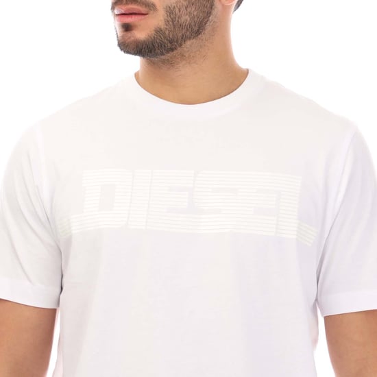 Diesel - T-shirt In Leuchtendem Weiß Mit Einfarbigem Logo - Image 2