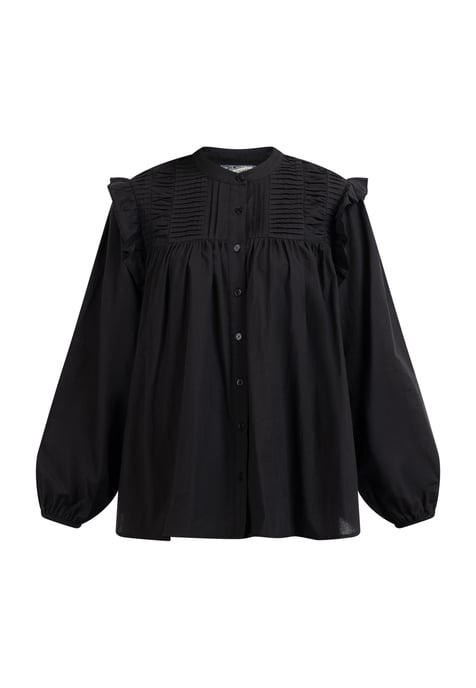 Dreimaster Langarmbluse Damen schwarz - Image 1