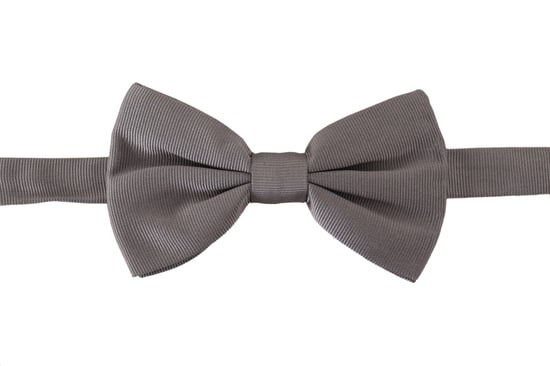 Dolce & Gabbana Gray 100% Silk Adjustable Neck Papillon Men's Tie