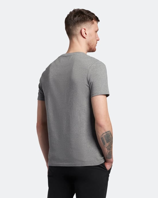 Lyle & Scott Einfarbiges T-Shirt in Grau - Image 3